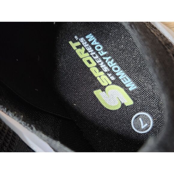 S Sport by Skechers Women’s Size 7 Black Memory Foam Slip-On Sneakers - Picture 5 of 6